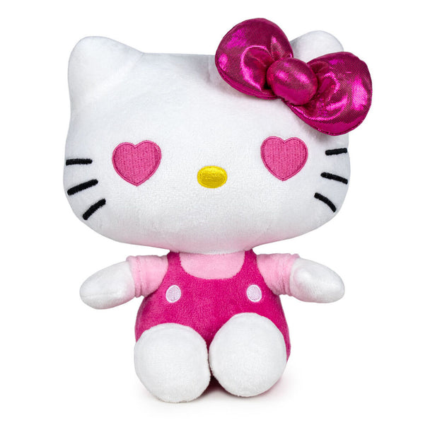 Peluche Hello Kitty édition 50e anniversaire de 58 cm par PLAY BY PLAY, vue de face sur fond blanc.