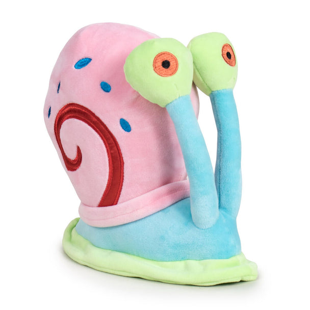 Peluche Gary l'escargot de SpongeBob de 60cm, vue de face avec ses couleurs vives et son design fidèle à la série animée.