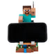 Zoom sur la texture et les détails du personnage Steve de Minecraft sur le support Cable Guy.