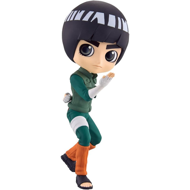 Figurine Rock Lee Q Posket de Naruto Shippuden vue de face avec détails précis