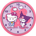 Horloge murale Hello Kitty et Friends aux couleurs vives, dimensions 25x25cm, vue de face