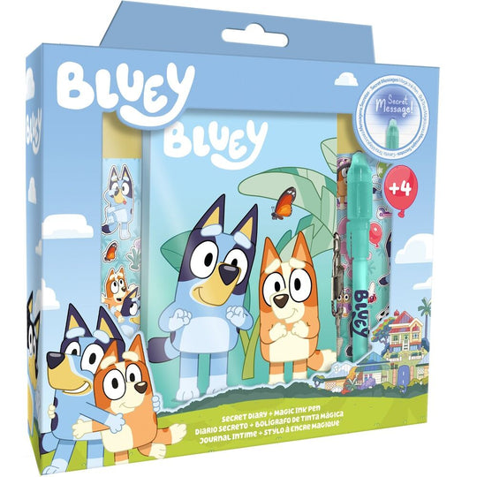 Carnet Bluey Diary avec couverture colorée et dimensions 23x22x3cm, parfait pour enfants créatifs