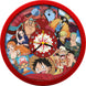 Horloge murale One Piece de 24,5 cm avec design coloré et personnages emblématiques
