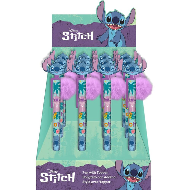 Topper de stylo Disney Stitch KIDS LICENSING vue de face avec détails colorés et taille compacte
