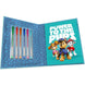 Ensemble des 6 stylos gel colorés inclus avec le carnet d'activités Pat'Patrouille