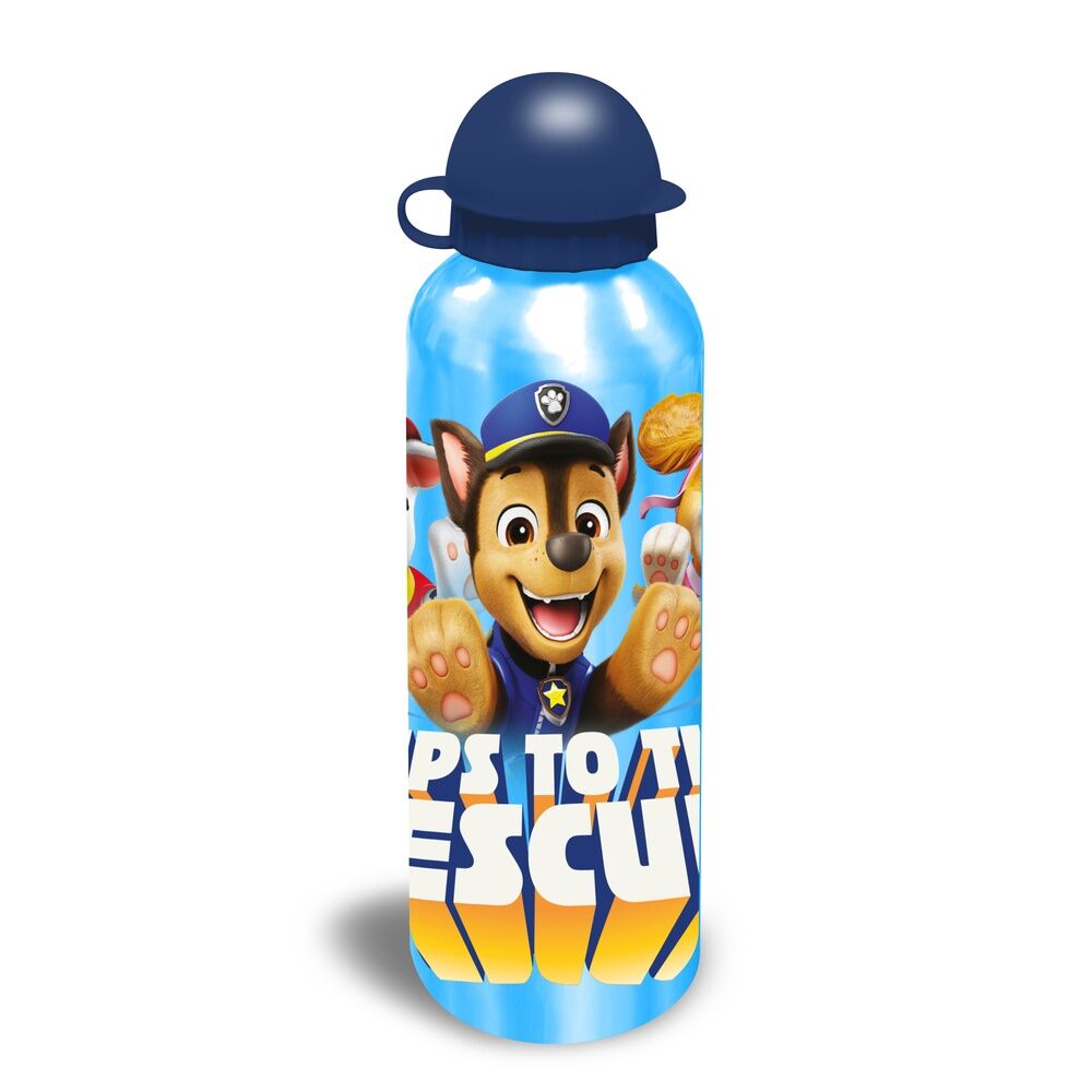 Vue de côté de la gourde Paw Patrol montrant son bouchon sécurisé