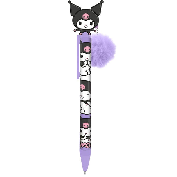 Vue rapprochée du pen topper Hello Kitty Kuromi montrant les détails colorés et le design KIDS LICENSING