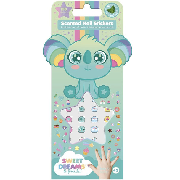 Présentation du packaging du set de stickers ongles Sweet Dreams aux dimensions 10,7x21,4 cm
