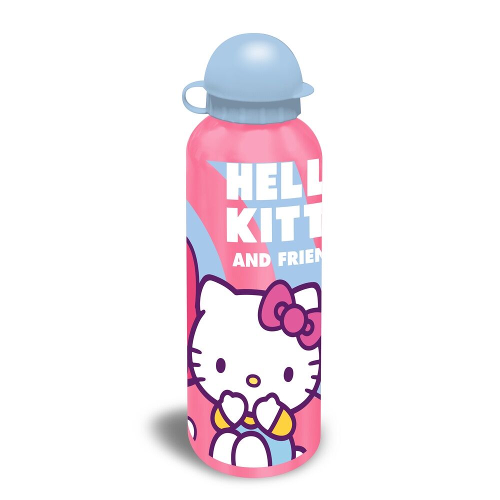 Vue rapprochée du bouchon sécurisé de la gourde Hello Kitty 500ml pour enfants