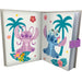 Intérieur du journal secret Disney Stitch montrant les pages lignées prêtes à être écrites