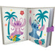 Intérieur du journal secret Disney Stitch montrant les pages lignées prêtes à être écrites