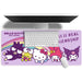 Packaging du tapis Hello Kitty and Friends par KIDS LICENSING montrant le logo de la marque et les dimensions