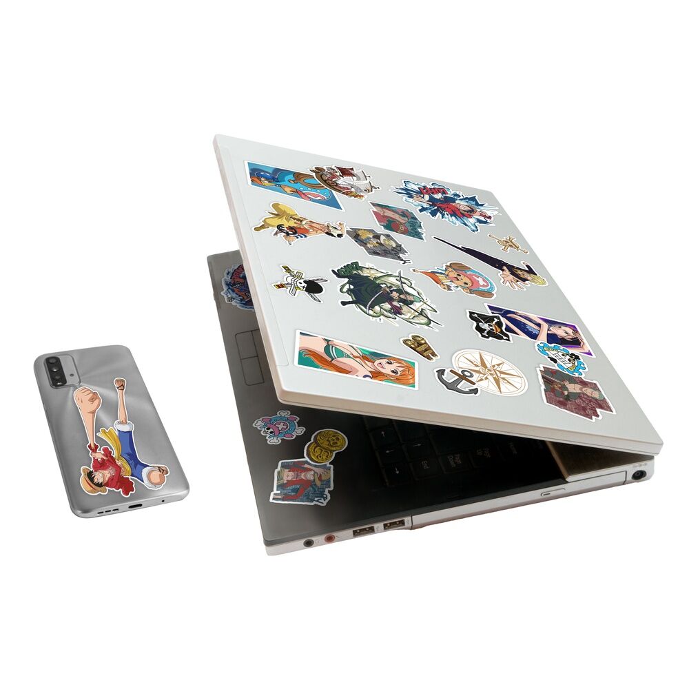Présentation du packaging du set de stickers One Piece avec logo KIDS LICENSING visible