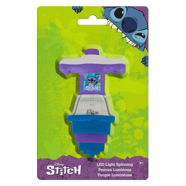 Toupie lumineuse Disney Stitch avec effets lumineux, dimensions 12x19cm, jouet enfant coloré et captivant