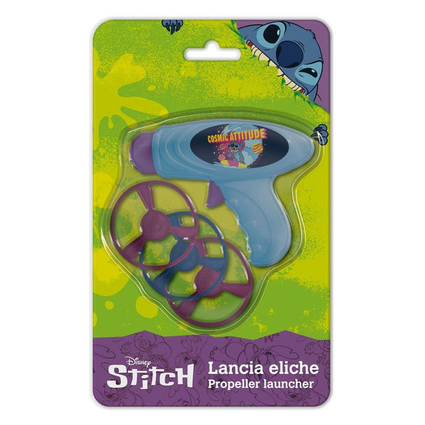 Pistolet hélice Disney Stitch coloré de 27x16 cm signé KIDS LICENSING, jouet pour enfants.