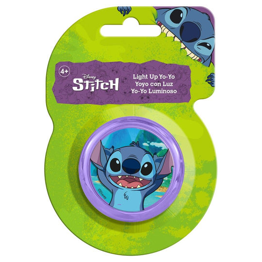Yo-yo lumineux Disney Stitch de couleur bleue avec effet lumineux intégré, dimensions 13x9 cm