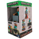 Support Cable Guy Minecraft Steve tenant une télécommande universelle pour démonstration.