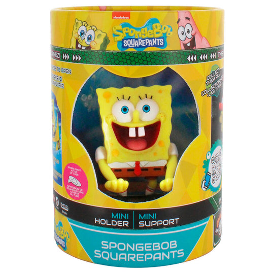 Support mini cable guy Spongebob avec écouteurs branchés, prêt à l'emploi