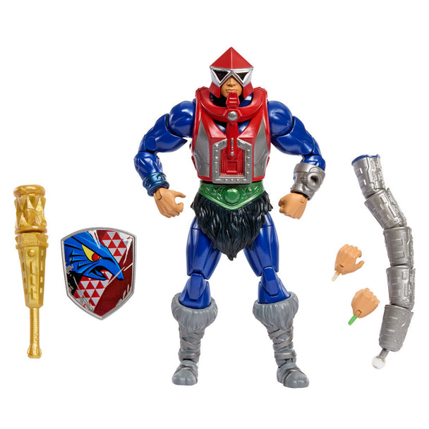Figurine Mekaneck de Masters of the Universe New Eternia en position dynamique, 17 cm