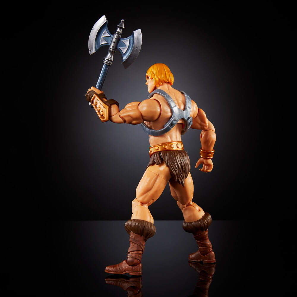 Figurine He-Man présentée dans son emballage fenêtre collector