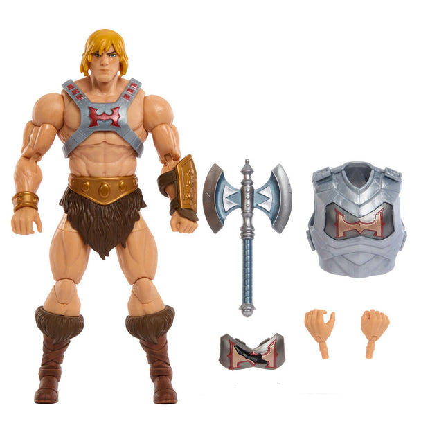 Figurine He-Man 17cm articulée en position dynamique avec armure complète