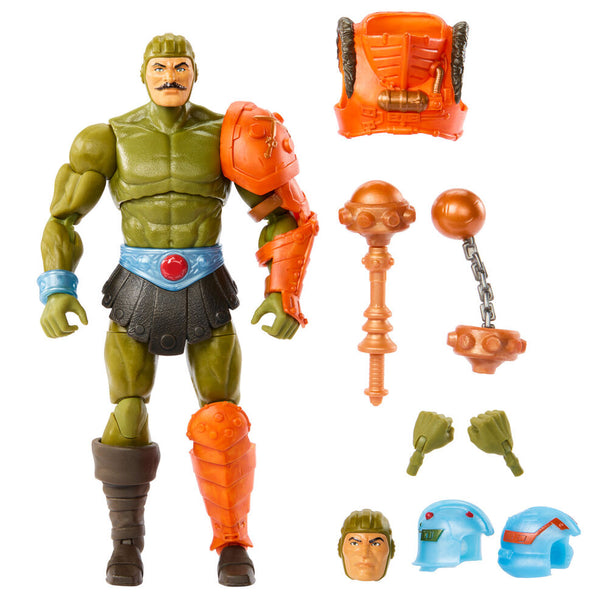Figurine Man-At-Arms 17 cm de Masters of the Universe New Eternia avec casque et massue