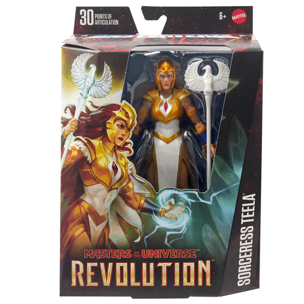 Détail du visage et des mains interchangeables de la figurine Sorceress Teela articulée MATTEL