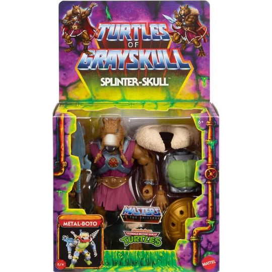 Photo de groupe avec plusieurs angles de la figurine Splinter-Skull pour une présentation complète