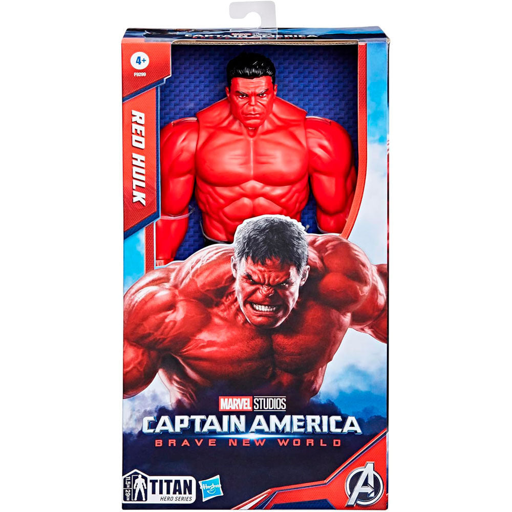 Détail du visage expressif de la figurine Red Hulk 30 cm Titan Hero Brave New World