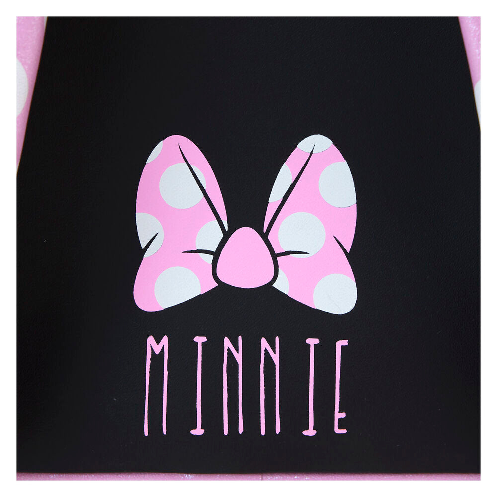 Vue latérale montrant les poches latérales pratiques du sac à dos Loungefly Disney Minnie Floral Rock the Dots