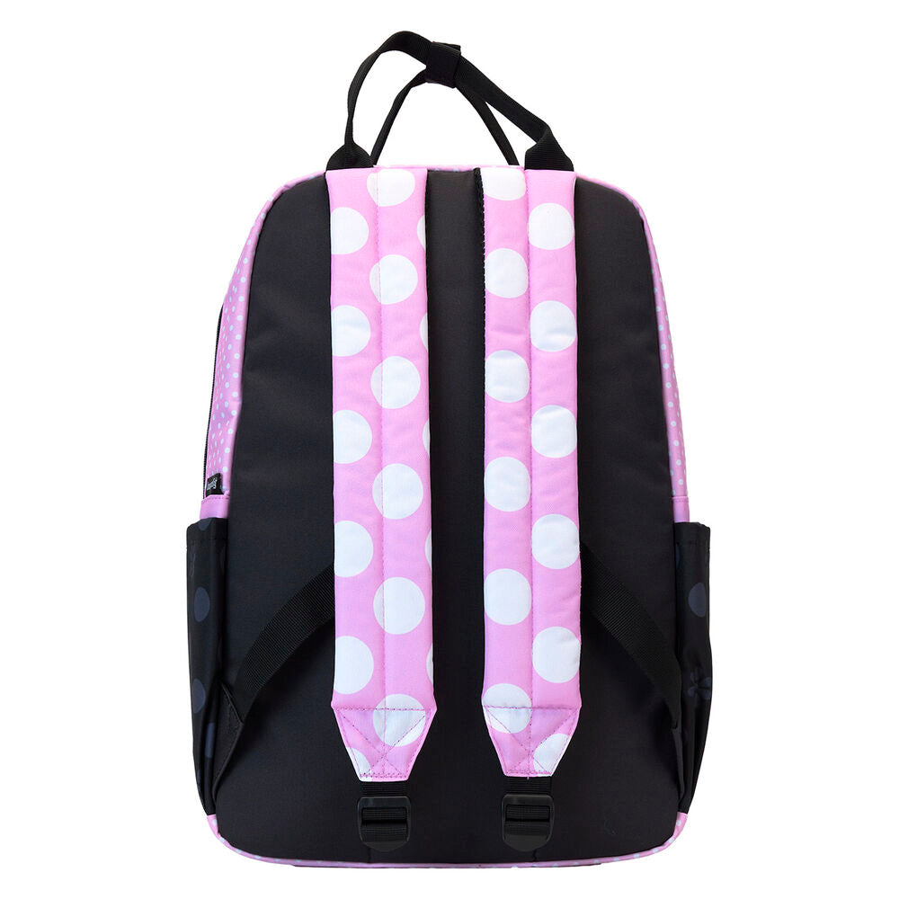 Poche avant zippée du sac à dos Loungefly avec appliqué Minnie et motif floral Rock the Dots