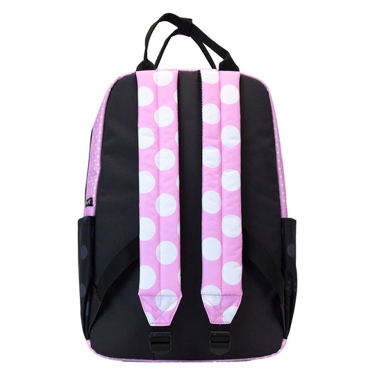 Poche avant zippée du sac à dos Loungefly avec appliqué Minnie et motif floral Rock the Dots