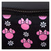 Détails bronze élégants sur les fermetures et attaches du sac Loungefly Disney Minnie