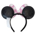 Détail des appliqués floraux et pois imprimés sur le serre-tête Minnie Rock the Dots Loungefly