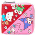 Fermeture zippée argentée du portefeuille Loungefly Hello Kitty avec détails métalliques brillants