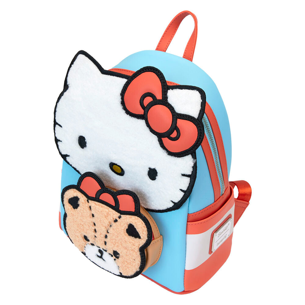 Poignée supérieure robuste en simili cuir vegan du sac à dos Hello Kitty et Ours Loungefly