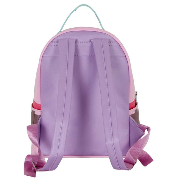 Détail du sac à dos Bulma Dragon Ball montrant les bretelles ajustables et la qualité du tissu