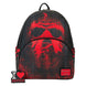 Vue de face du sac à dos Loungefly Friday 13th Brothers avec design détaillé des frères