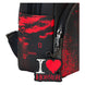Détail du motif imprimé représentant les frères de Friday 13th sur le sac Loungefly