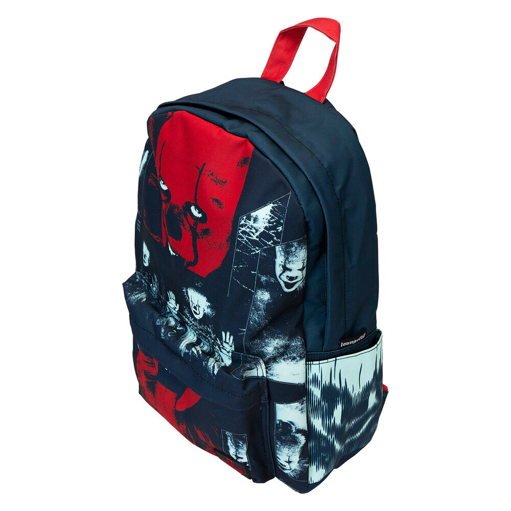 Intérieur du sac à dos avec doublure assortie imprimée et espace de rangement pratique