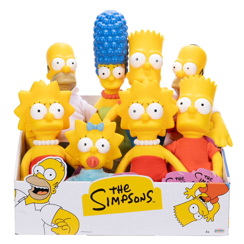Peluches Simpsons JAKKS PACIFIC 30cm - vue d'ensemble de la collection variée
