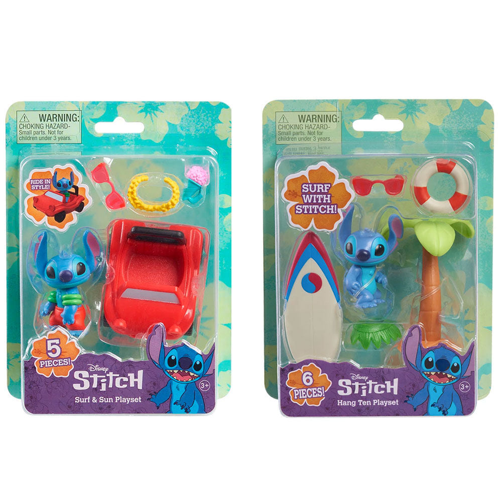 Figurine Stitch Disney posée sur fond blanc, montrant ses caractéristiques uniques