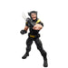Vue latérale de la figurine Wolverine montrant les articulations des bras et jambes