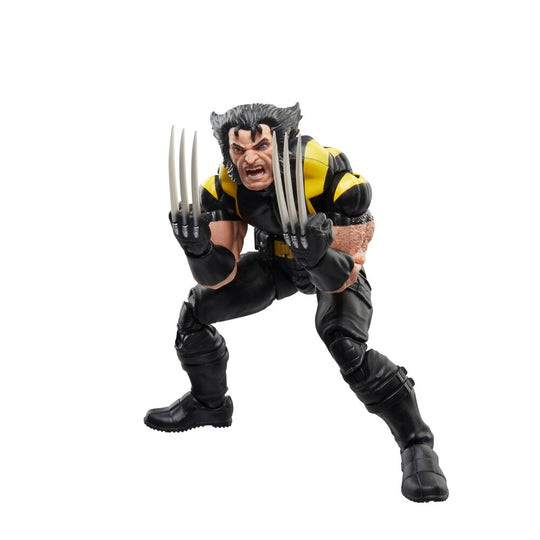 Figurine Wolverine en position d'attaque avec griffes en métal visibles