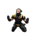 Figurine Wolverine posée sur un socle transparent pour exposition