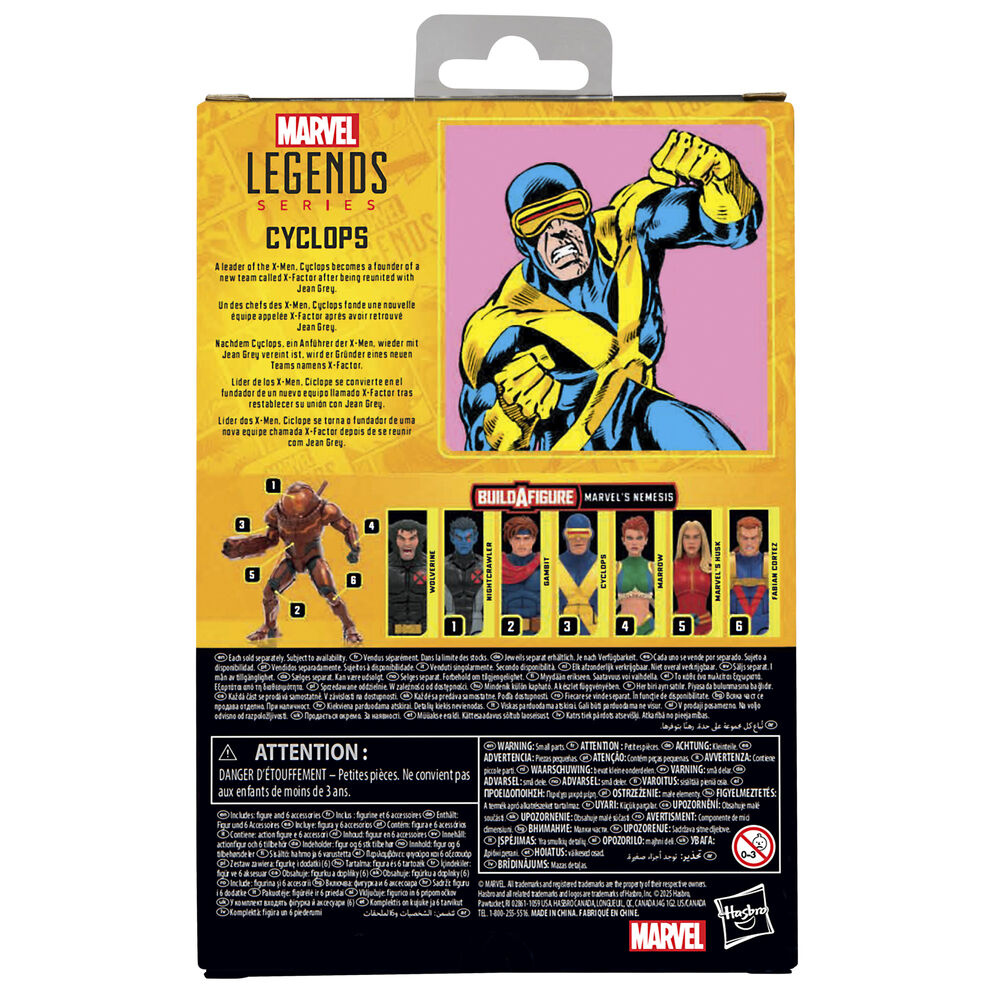 Figurine Cyclops Marvel X-Men en position de combat avec accessoires