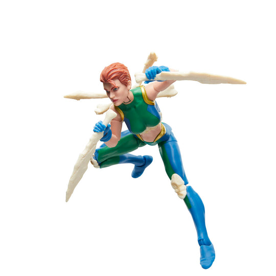 Figurine Marrow Marvel X-Men en position de combat avec accessoires en main