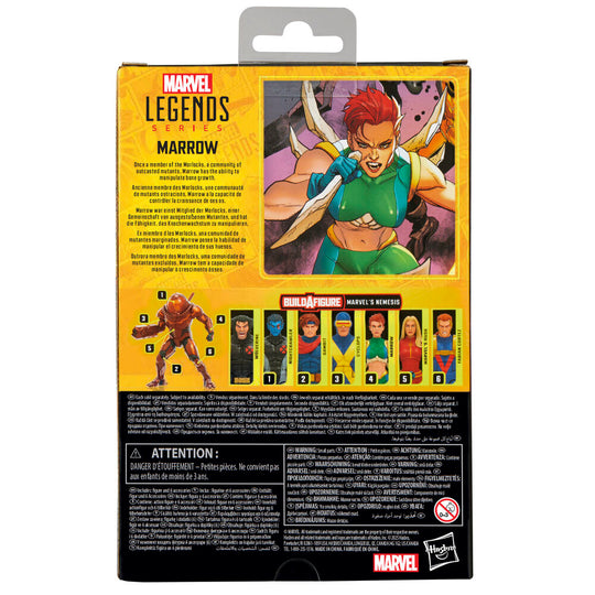 Ensemble complet des 12 images illustrant la figurine Marvel X-Men Marrow articulée