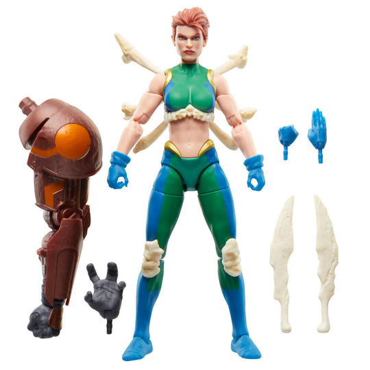 Gros plan sur le visage expressif de la figurine Marrow Marvel X-Men 15cm