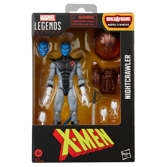 Figurine articulée Nightcrawler Marvel X-Men en position dynamique de face